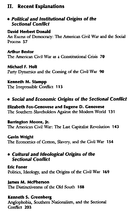 The coming of the American Civil War