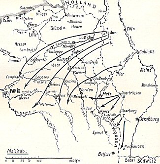 Az 1–7. nmet hadseregek elrenyomulsa a nyugati fronton