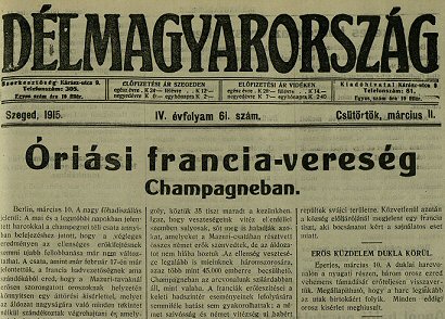Dlmagyarorszg, 1915. mrcius 11., p. 1.
