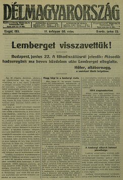 les fcm hirdeti a diadalt (Dlmagyarorszg, 1915. jnius 23., p.1.)