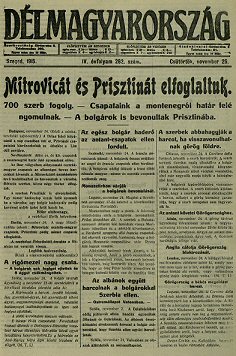 A Dlmagyarorszg 1915. november 25-i cmlapja