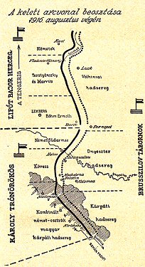 A keleti arcvonal beosztsa 1916. augusztus vgn