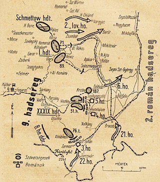 A 9. hadsereg helyzete 1916. oktber 6-n, este