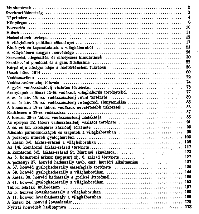 A Felvidk s Krptalja hadtrtnete 1914–1918