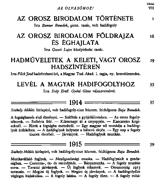 Hadifogoly magyarok trtnete