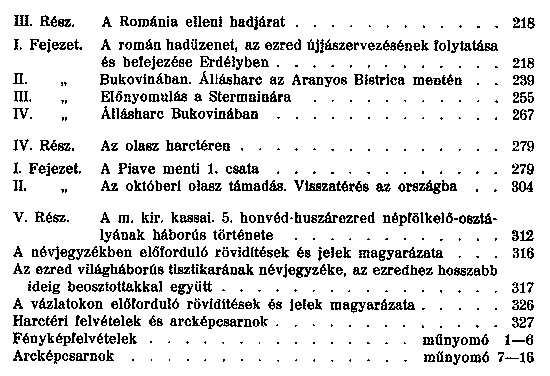 A volt m. kir. kassai 5. honvd-huszrezred trtnete