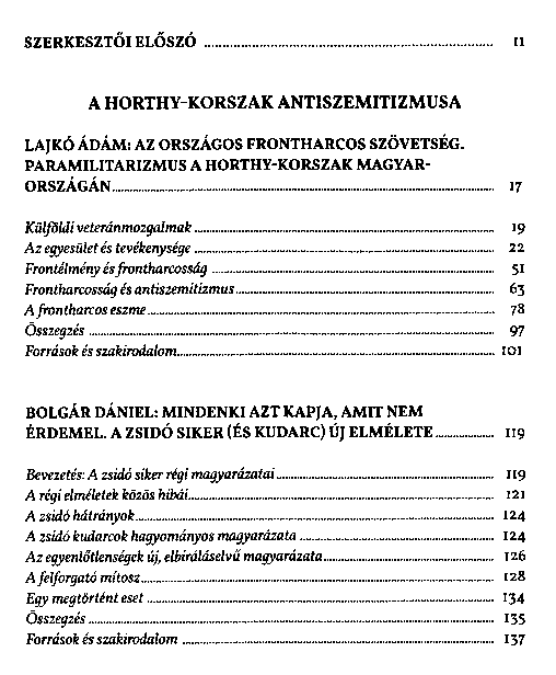 Az antiszemitizmustl az emlkezsig