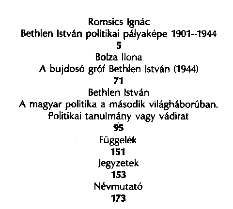 Bethlen Istvn emlkirata