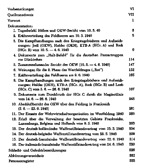 Dokumente zum Westfeldzug 1940