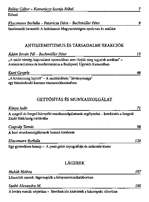 A holokauszt Magyarorszgon nyolcvan v mltn
