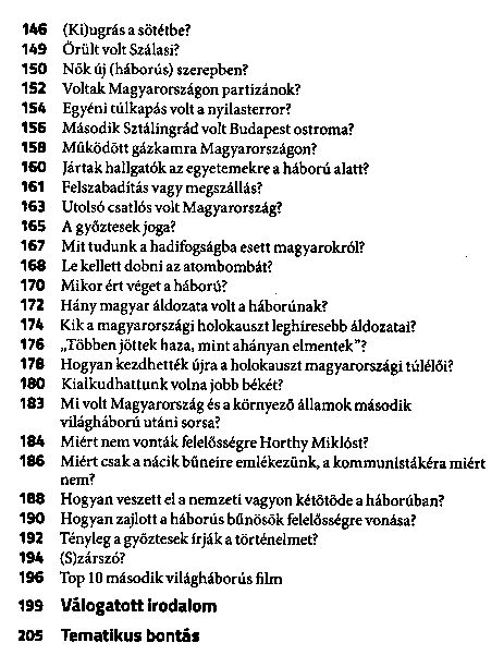 Magyarorszg a msodik vilghborban : krdsek s vlaszok