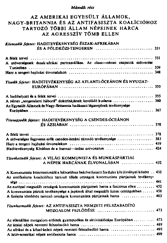 A msodik vilghbor trtnete : 1939 – 1945