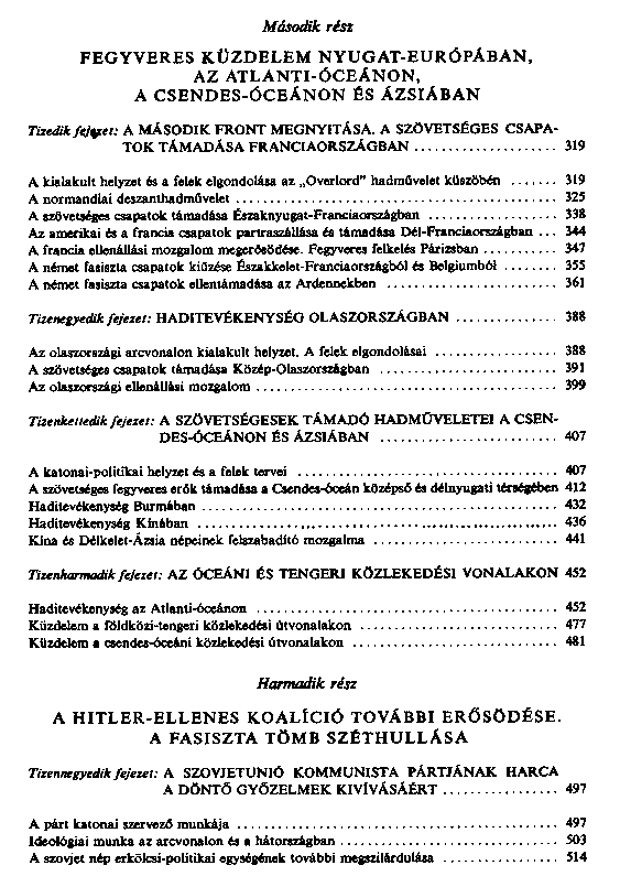 A msodik vilghbor trtnete : 1939 – 1945