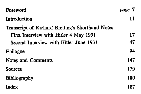 Secret conversations with Hitler