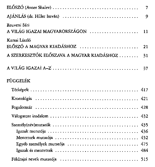 A Vilg Igazai Magyarorszgon a msodik vilghbor alatt