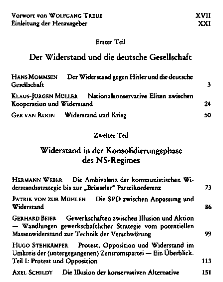Der Widerstand gegen den Nationalsozialismus