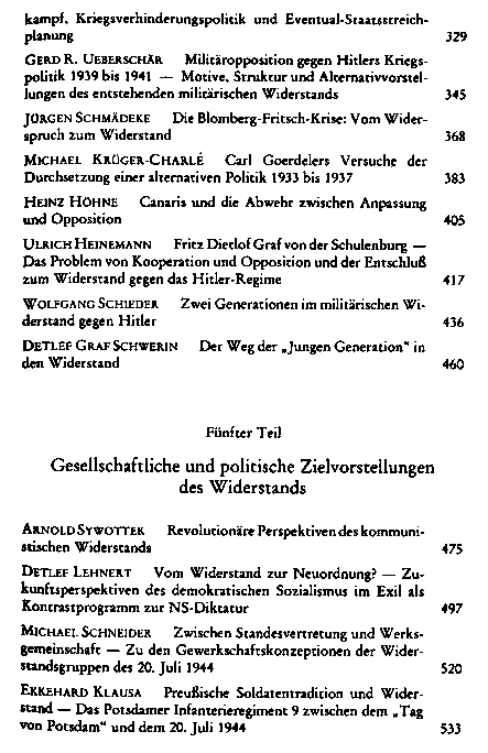 Der Widerstand gegen den Nationalsozialismus