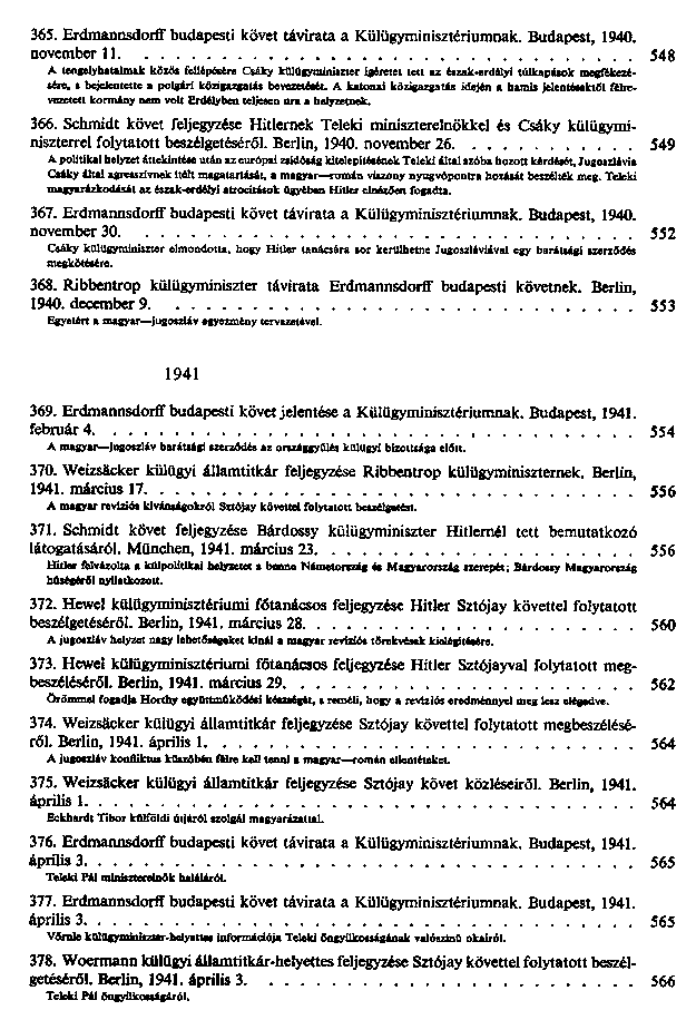 A Wilhelmstrasse s Magyarorszg