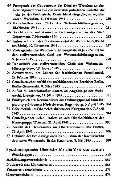 Der zweite Weltkrieg : Dokumente