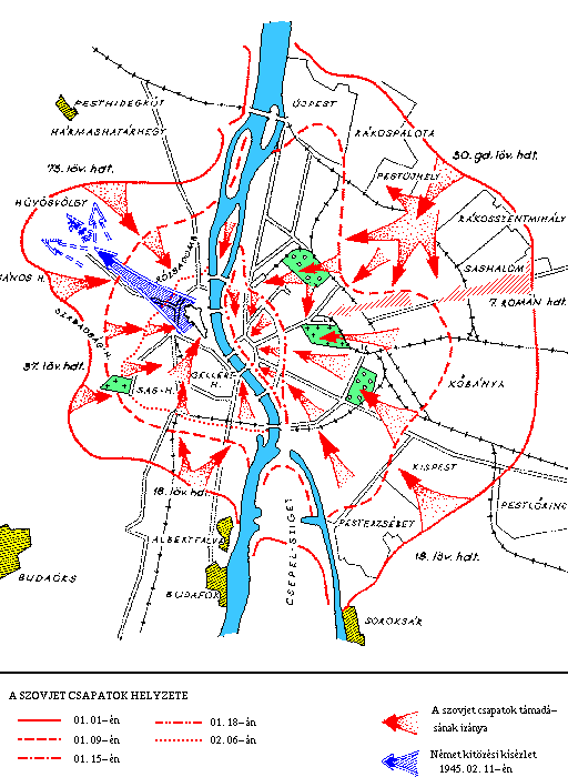 budapest ostroma térkép Budapest ostroma / Siege of Budapest budapest ostroma térkép