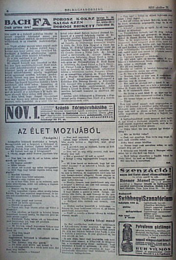 Délmagyarország  1933. okt. 31., p. 6.