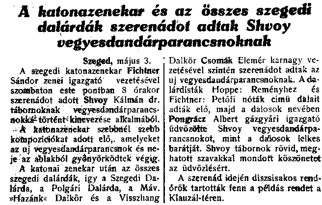 Szerenád a parancsnoknak