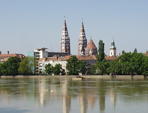 Szeged látképe árvízkor (2000)